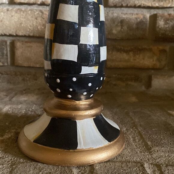 Large 12.5” tall Candle Holder Hand painted - Picture 3 of 5